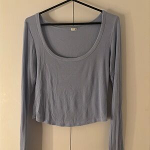 Garage Light Blue Long Sleeve Top